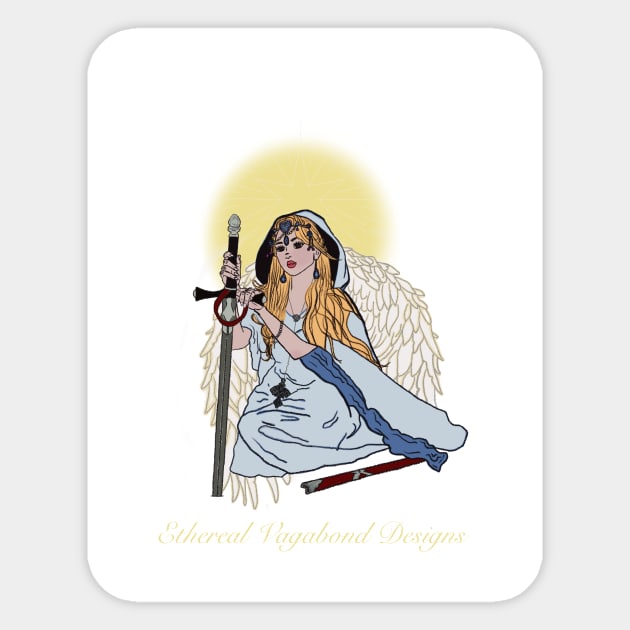 Guardian Angel Sticker by Ethereal Vagabond Designs